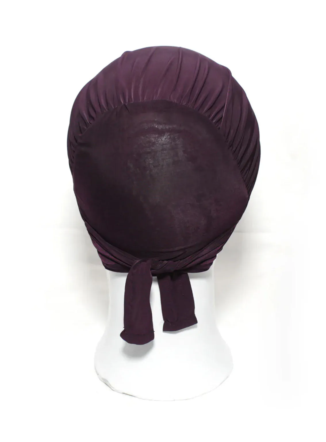 Satin Hijab Cap By Hijab ul Hareem Purple - HH24HC 03