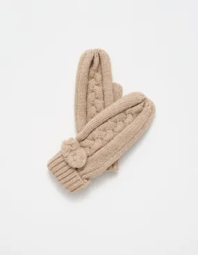 Stella + Gemma Cable Mittens - Dusk Pink