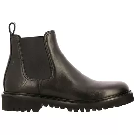 Valentino Garavani Men's Logo Leather Chelsea Boots - BLACK