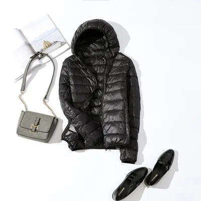 Womens Ultra-light Down Puffer Jacket