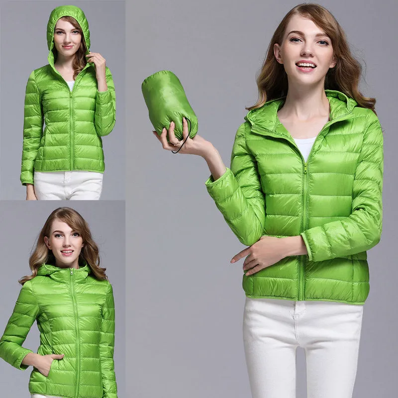 Womens Ultra-light Down Puffer Jacket