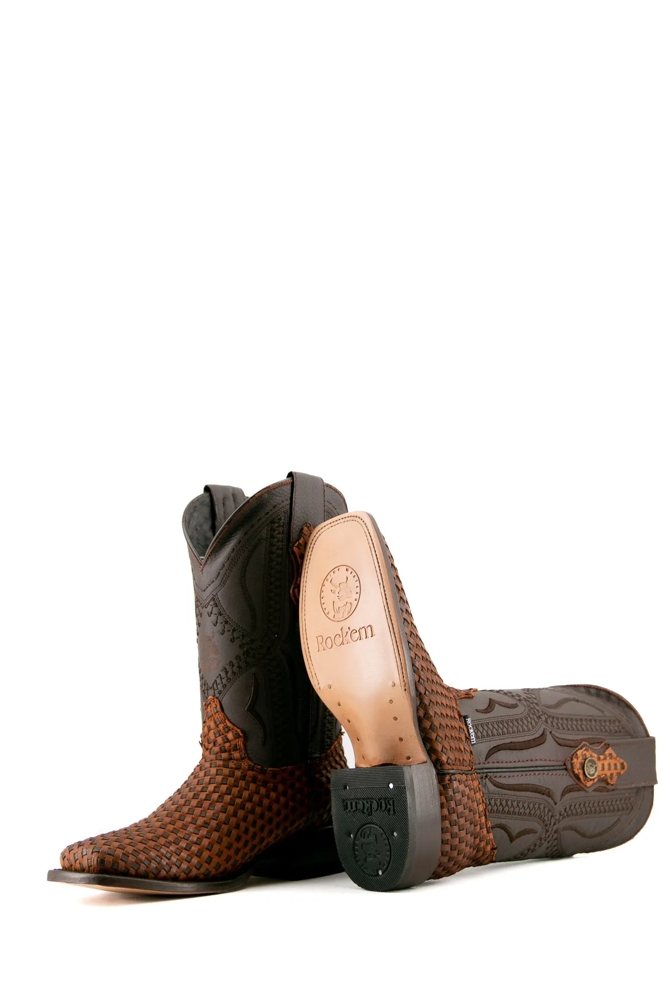 Woven Renegade Rodeo Toe Cowboy Boot