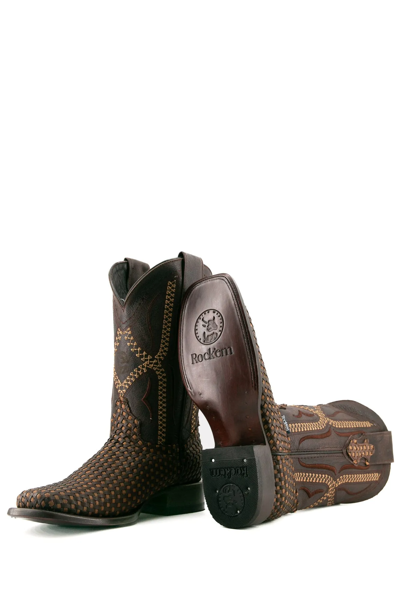 Woven Renegade Rodeo Toe Cowboy Boot