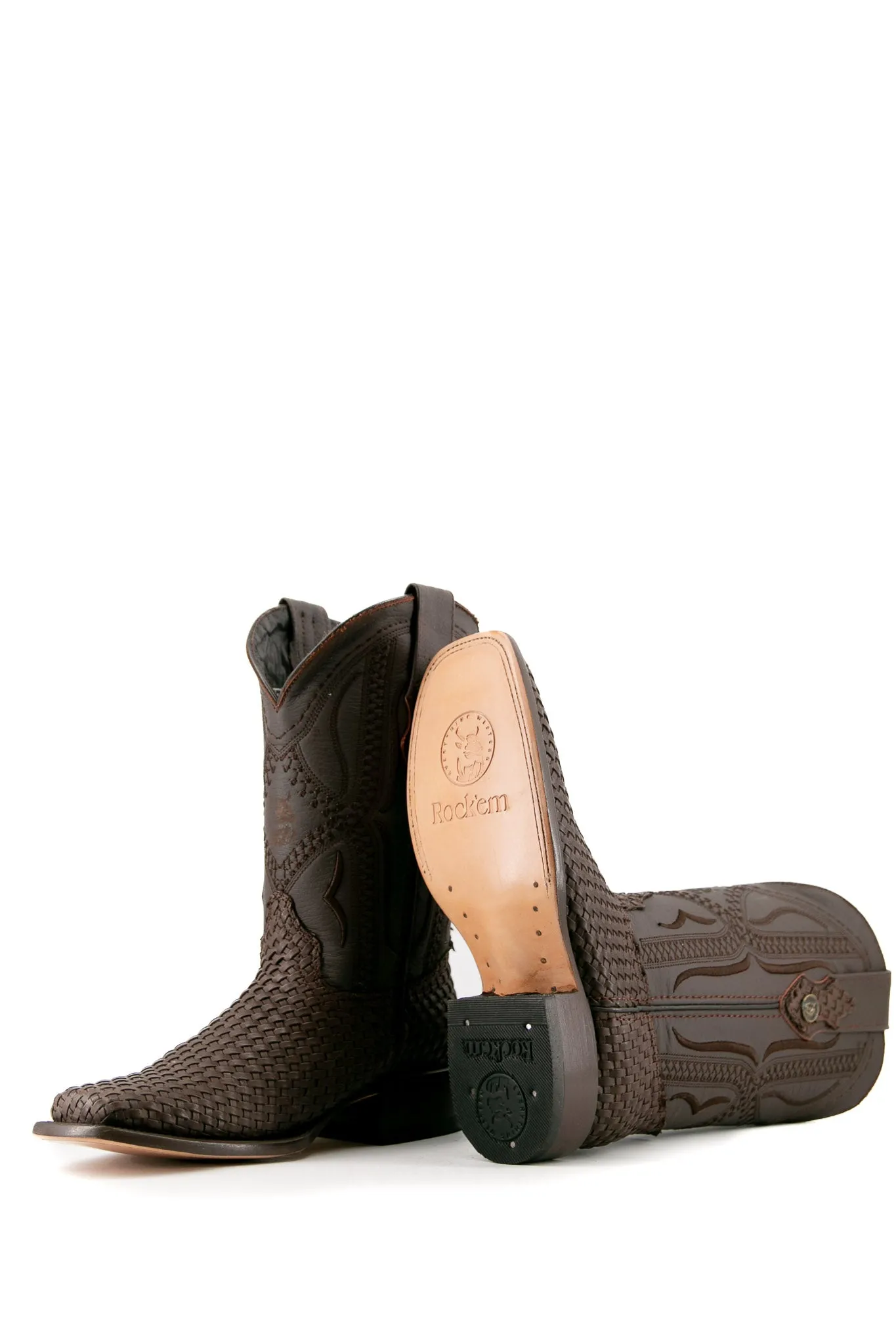 Woven Renegade Rodeo Toe Cowboy Boot