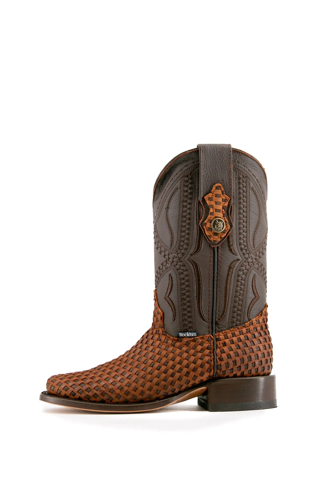 Woven Renegade Rodeo Toe Cowboy Boot