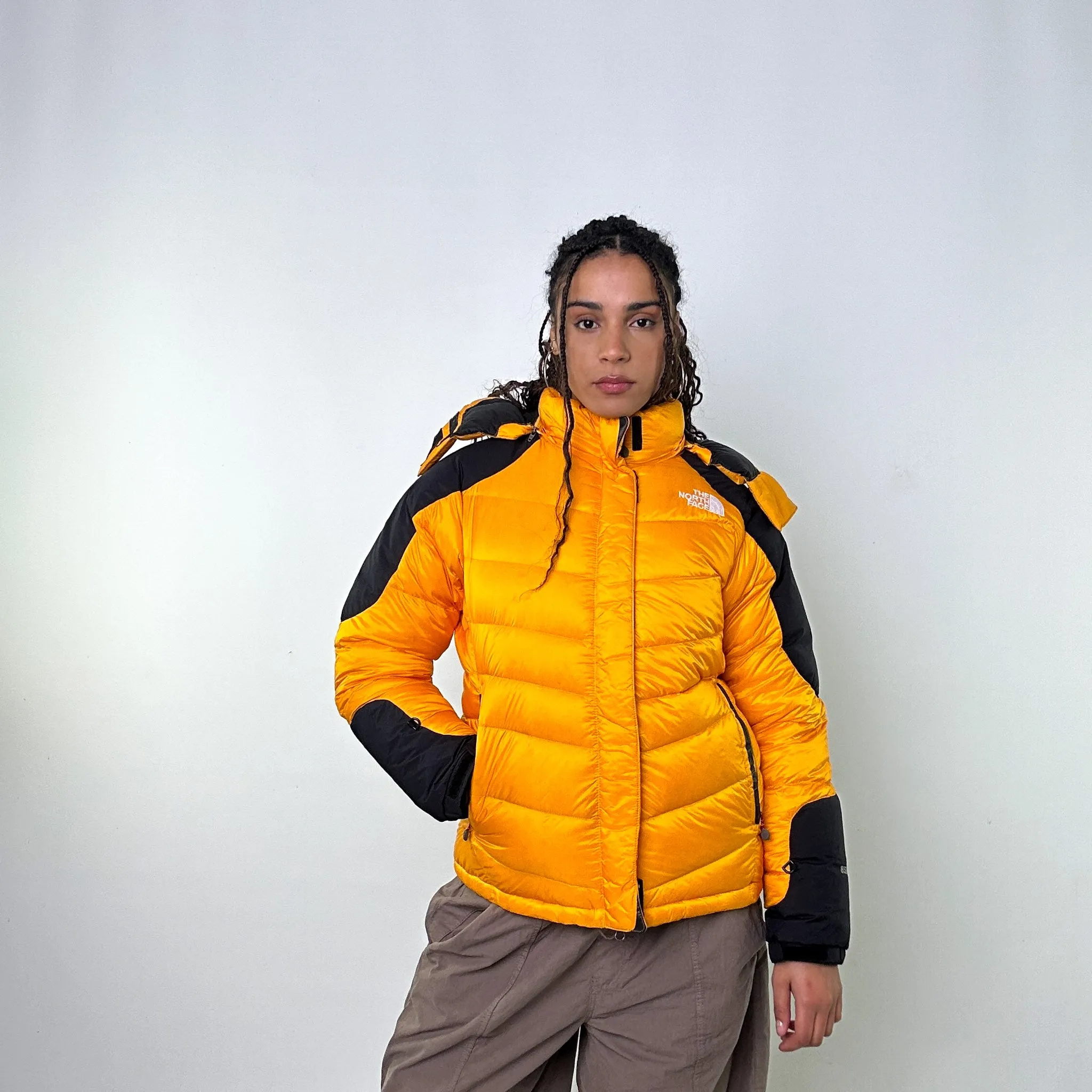 Yellow y2ks The North Face 850 Summit Series Puffer Jacket Coat (XL)