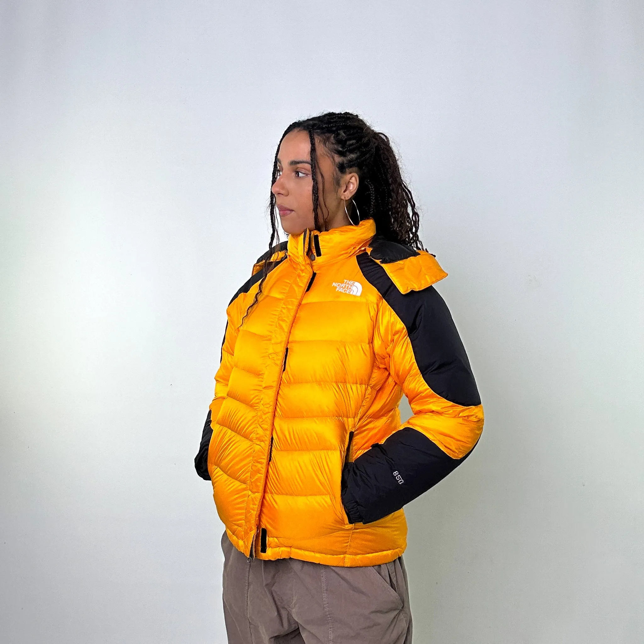 Yellow y2ks The North Face 850 Summit Series Puffer Jacket Coat (XL)