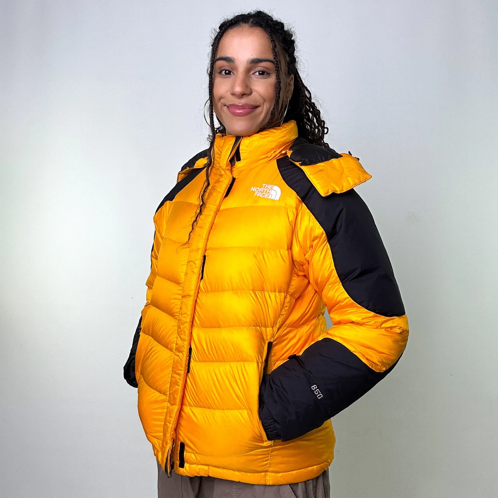 Yellow y2ks The North Face 850 Summit Series Puffer Jacket Coat (XL)