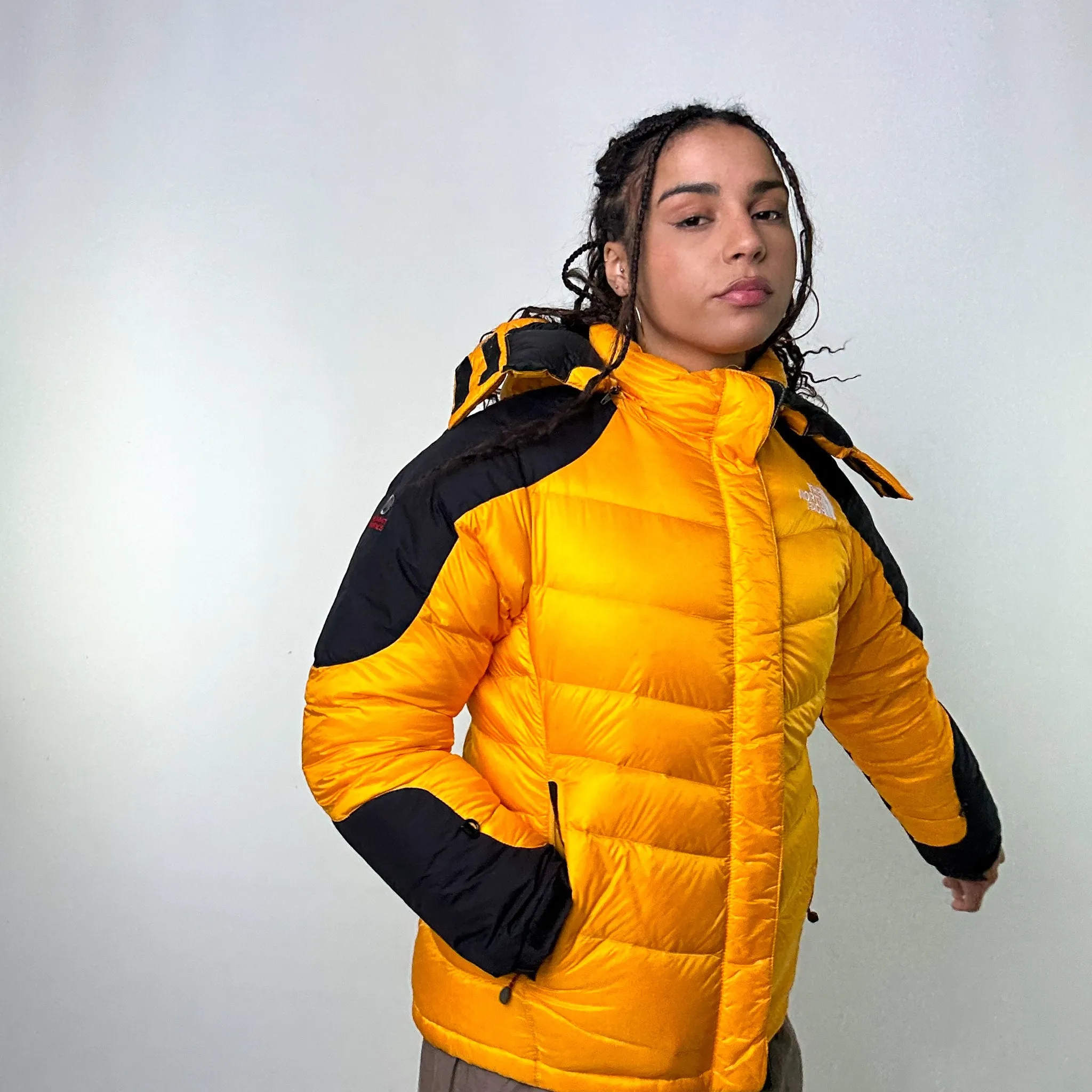 Yellow y2ks The North Face 850 Summit Series Puffer Jacket Coat (XL)